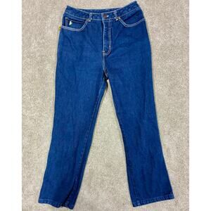 Vintage 70s Sasson Dark Wash High
Waisted Straight Leg Jeans - Size 12